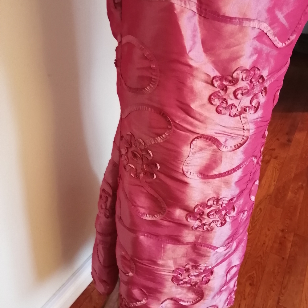 Jessica McClintock Fuchsia Floral Prom Dress - Picture 6 of 11